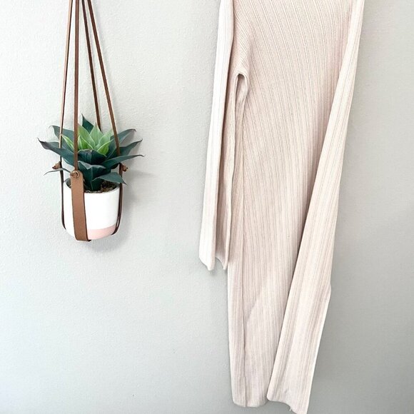 Weekend Stories Keane Ivory Knit Fitted Wool Blend Long Sleeve Dress Size M - Picture 9 of 10